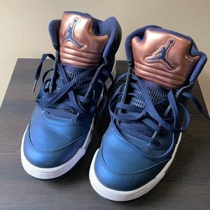 MENS Jordan’s 5s retro bronze new
